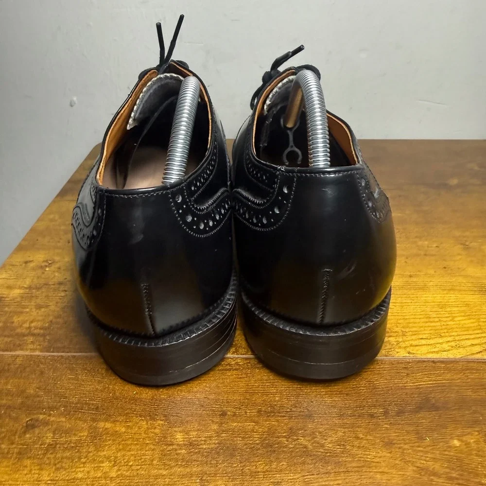 Stuart McGuire Wingtip Oxford Dress Shoes Mens Size 10 3E Wide Black Ortho Vent